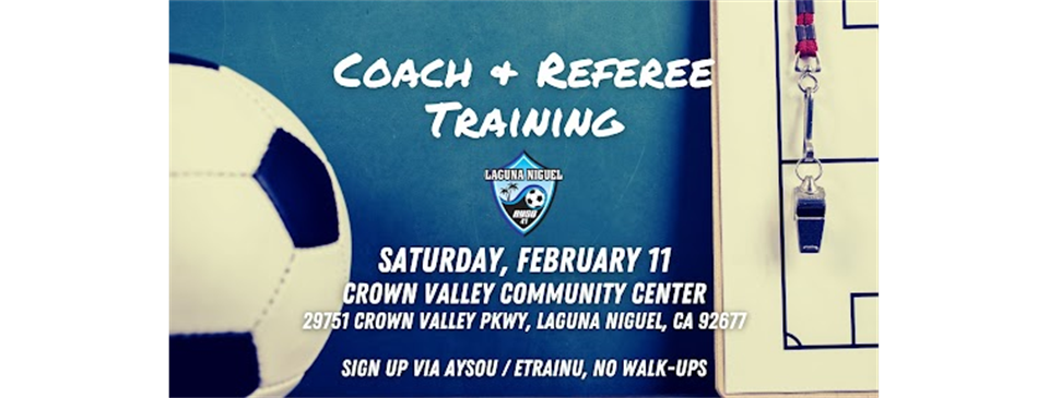 Coach & Referee Training - Feb. 11th