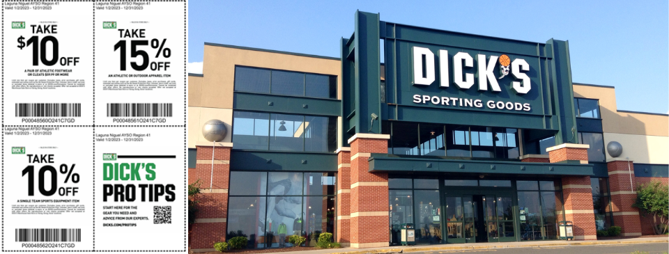 Dick's Sporting Goods Coupons - EXP. 12/31/2023