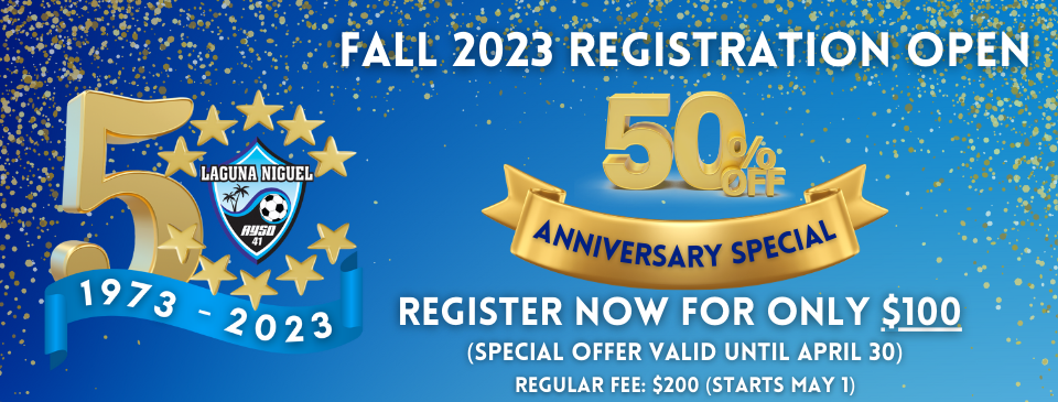 Fall 2023 Registration Now Open - 50% Anniversary Special Offer Until April 30