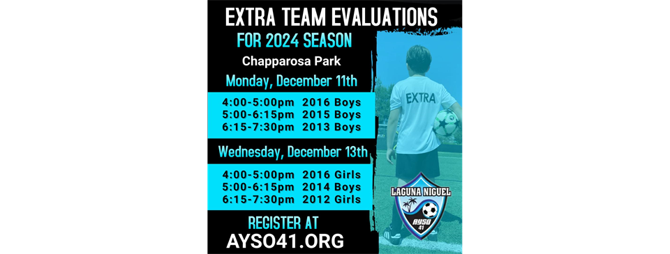 EXTRA Team Evaluations - Dec. 11th & 13th
