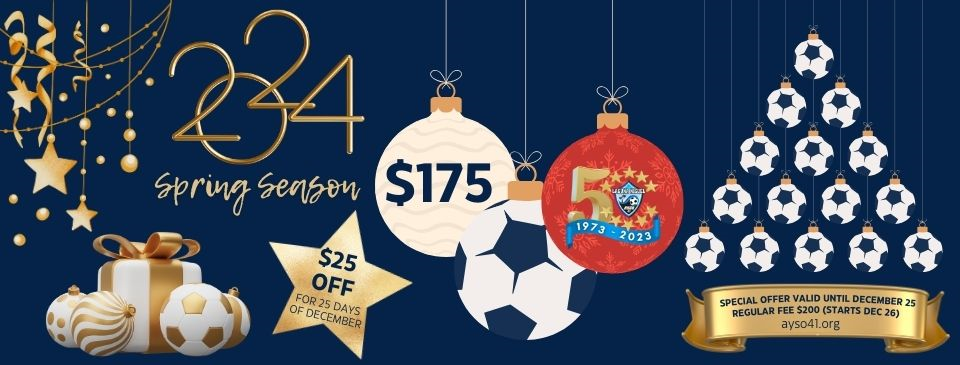 Spring 2024 Registration - 25 'Til Days of Christmas Offer... Until December 25th